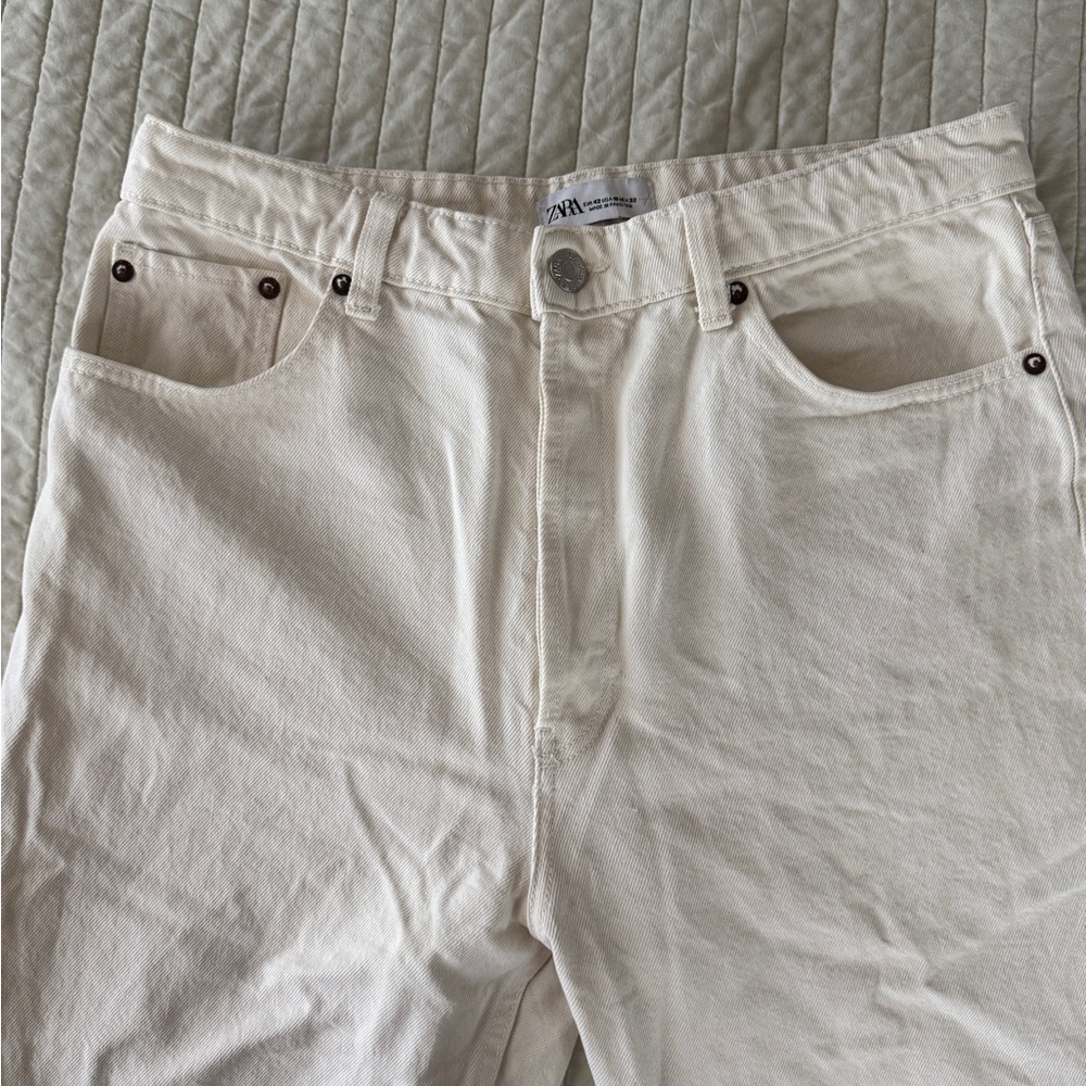 Zara Ecru mom jeans 10